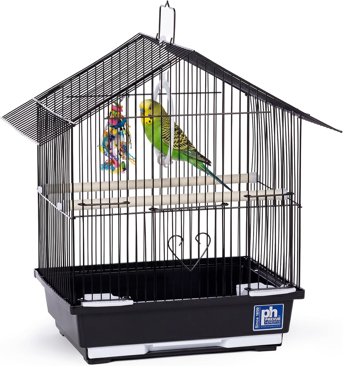 Prevue Pet Parakeet Manor Bird Cage with Handle Easy Storage - Black - Image 2