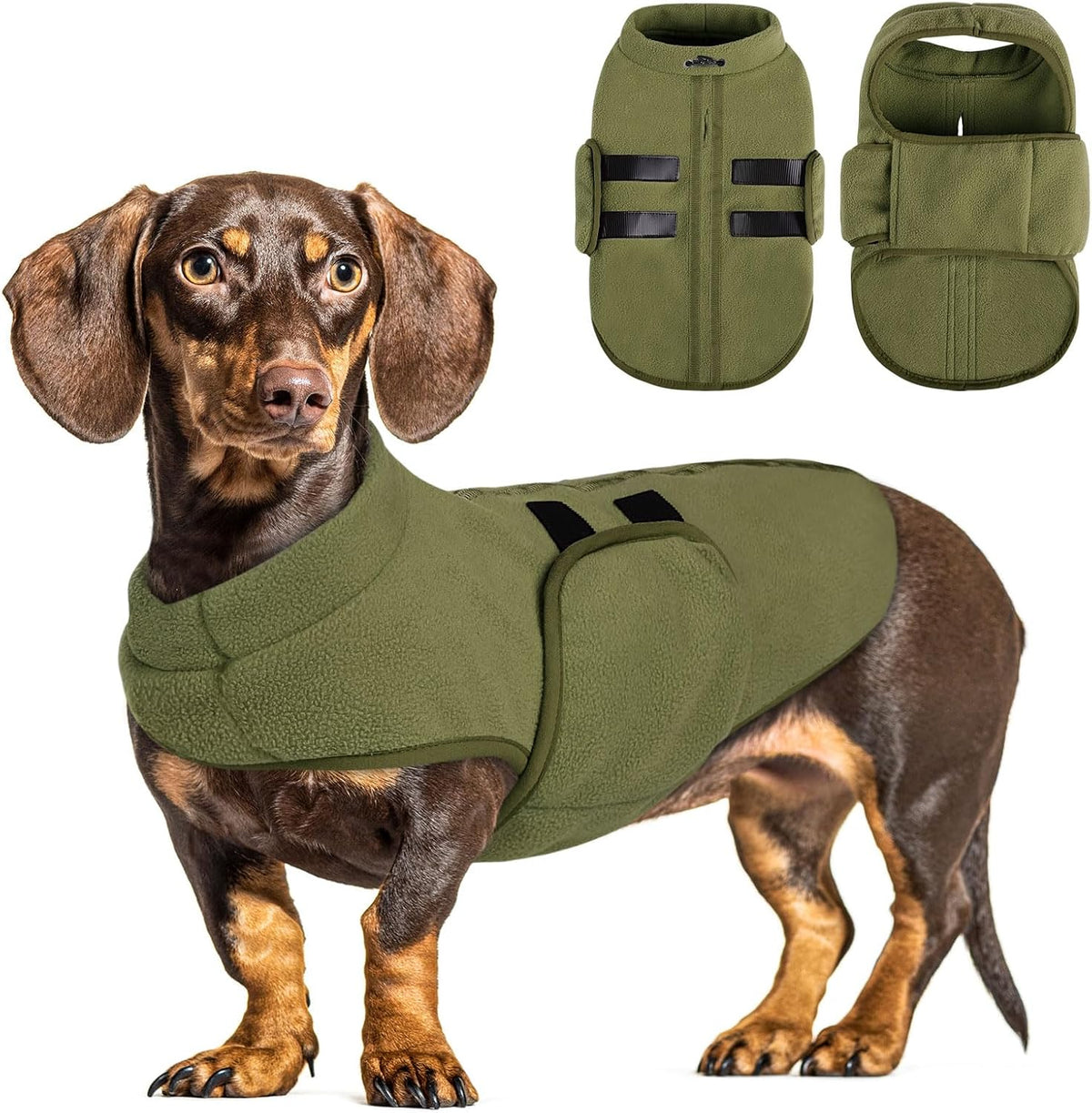 Queenmore Small Dog Sweaters, Soft Fleece Vest Pullover Dog Jacket with Leash Hole, Warm Winter Pet Clothes Cold Weather Doggy Dachshund Sweater for Medium Dogs Cats Boy or Girl (Lavender, S) - Image 13
