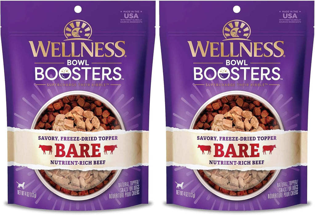 Wellness Bowl Boosters Bare Freeze Dried Dog Beef Food Topper for Small, Medium, and Large Breeds, Grain Free, Natural, 4 oz Bag - Image 13