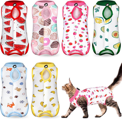 Kacctyen post operative pet clothes displayed in full six pack option.