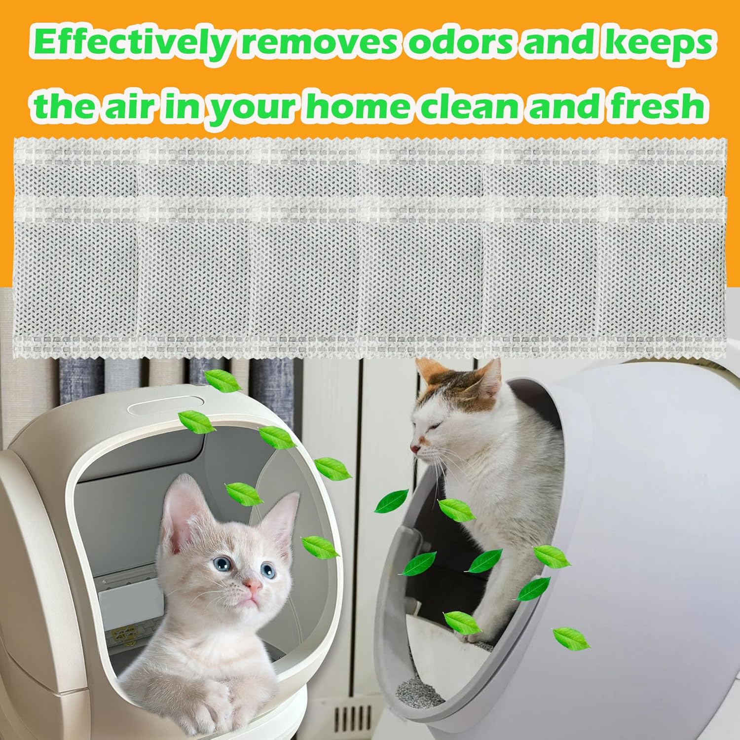 TeurWone twelve pack charcoal refills for self cleaning cat litter box