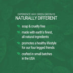Green Groom natural ingredients shampoo for dogs studio shot