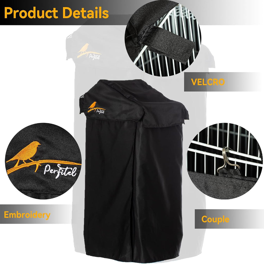 Perfitel U-shaped bird cage cover with adjustable front flap