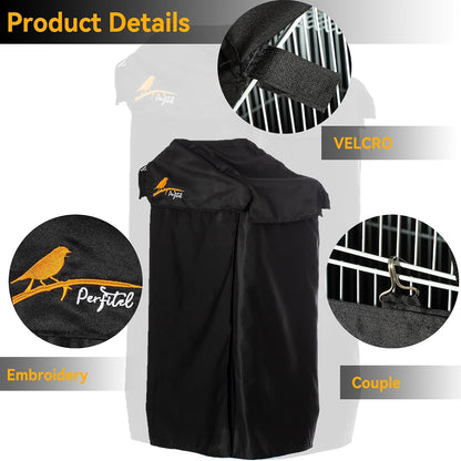 Perfitel U shaped bird cage cover showing rooftop fitment and alignment