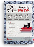Dog sitting on Caldwell's 30x36 washable potty mat