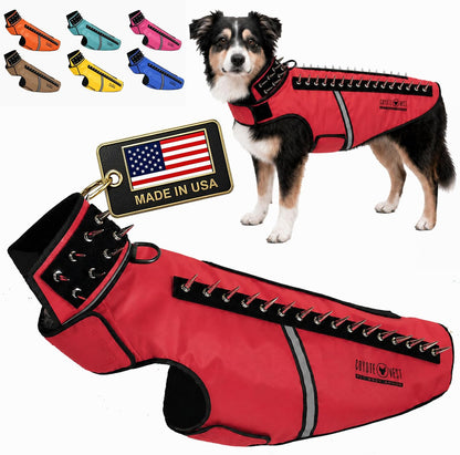 CoyoteVest SpikeVest Dog Harness | Stab-Resistant Protective Vest | Coyote Vest for Dogs | Defends Against Coyotes, Dogs, Birds of Prey | Reflective Safety, Made in USA (S-Neon Pink) - Image 13