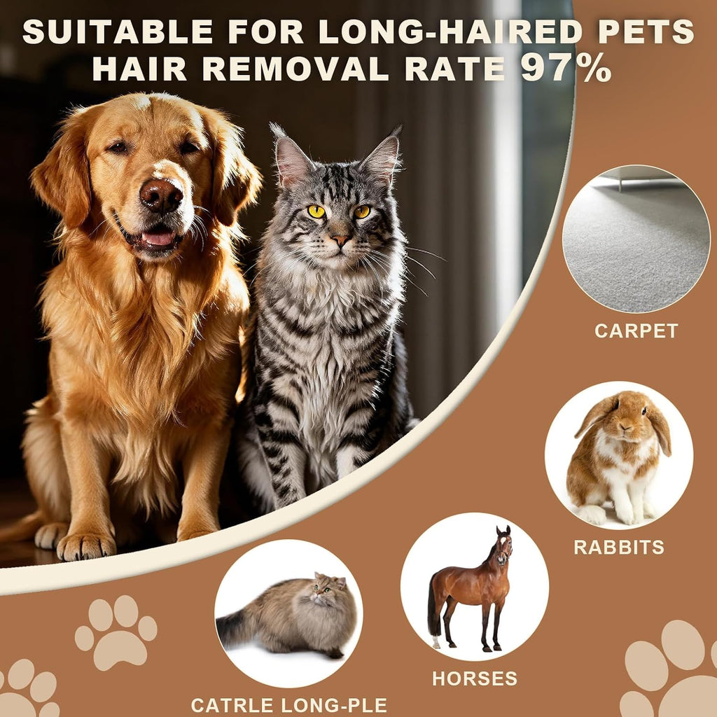 Stainless steel pet grooming rake blades with safe rounded tips.