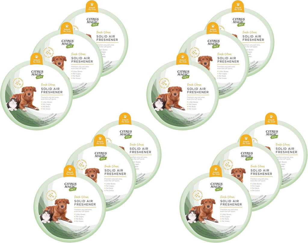 Citrus Magic Pet Odor Absorbing Solid Air Freshener for Home, Air Purifier, Fresh Citrus, Must have Pet Supplies, 8 Oz (Pack of 3) - Image 9