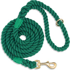 Dog Leash 5 FT Handmade Braided Cotton Rope Leashes for Small Medium and Large Dogs, New Golden Heavy Duty Metal Clasp, Colorful Macaron - Image 15