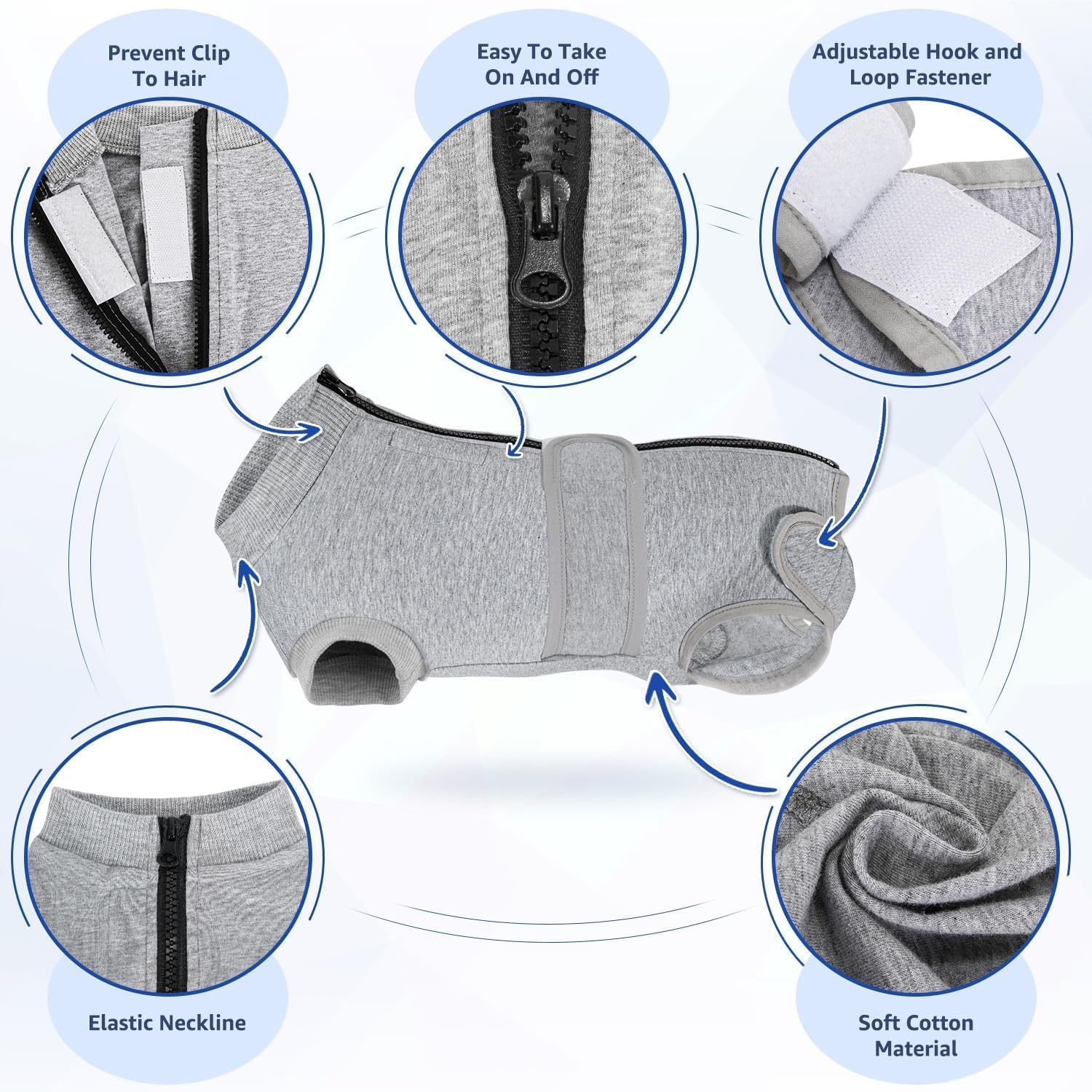 SlowTon pet surgical recovery clothing unisex toilet friendly design overview