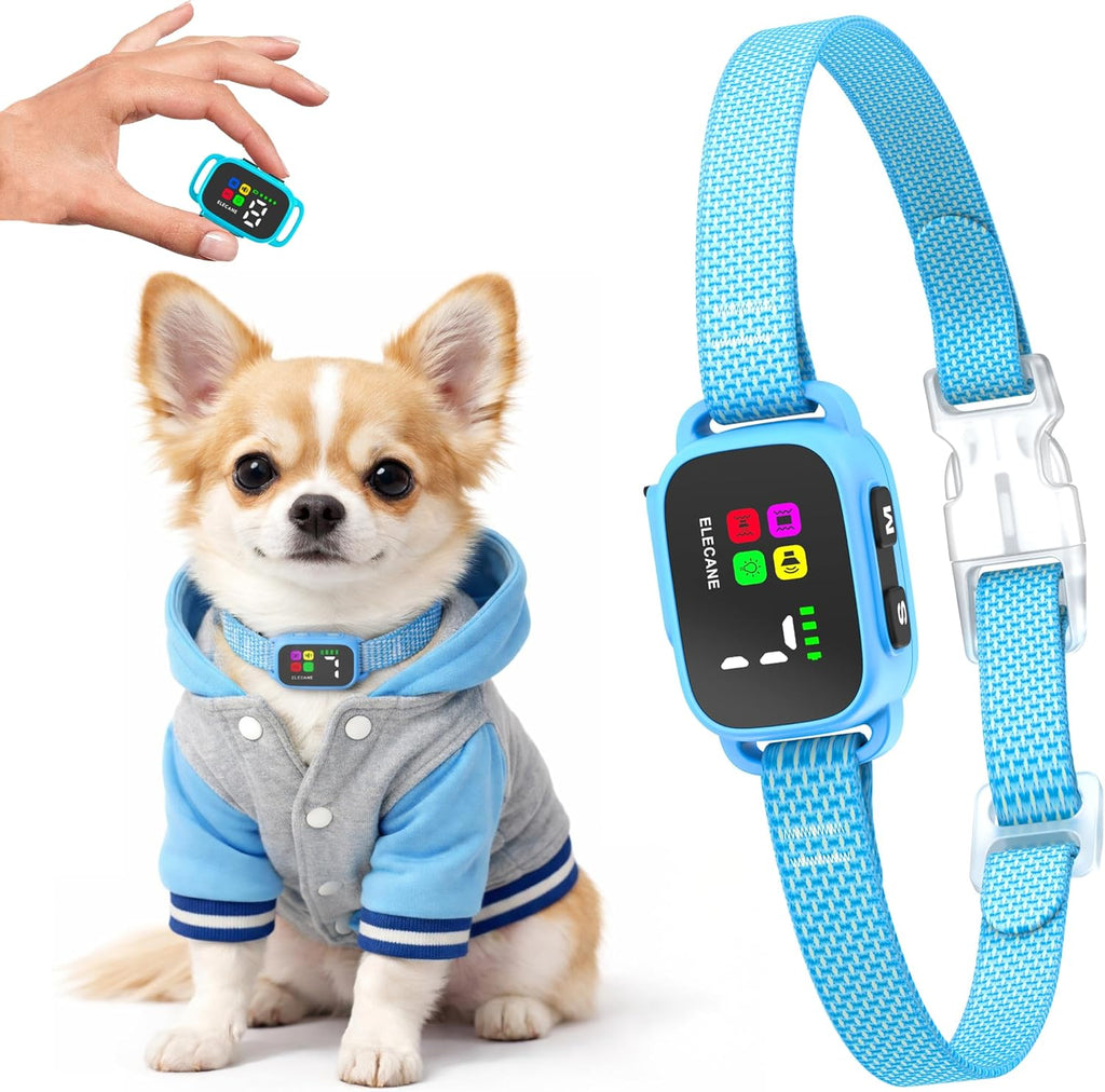 Tiny Bark Collar for Small Dogs 5-15 lbs and Puppies - No Shock Anti Barking Collar - Rechargeable Smart Collar for Dog Training with 7 Sensitivity Levels and 3 Beep&Vibration Modes (Black) - Image 9