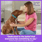 Hunger for Words Talking Pet Doorbell close up of the recordable button interface