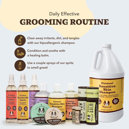 Natural Dog Company 8 Ounce dog grooming spray packaging