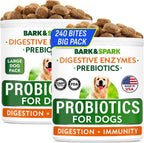 BARK&SPARK Probiotics for Dogs Digestive Health w/Enzymes - Diarrhea Gas Treatment Upset Stomach Relief - Allergy & Itchy Skin - Pet Dogs Probiotics - Digestion Supplement Treat (120Ct Chicken) - Image 10
