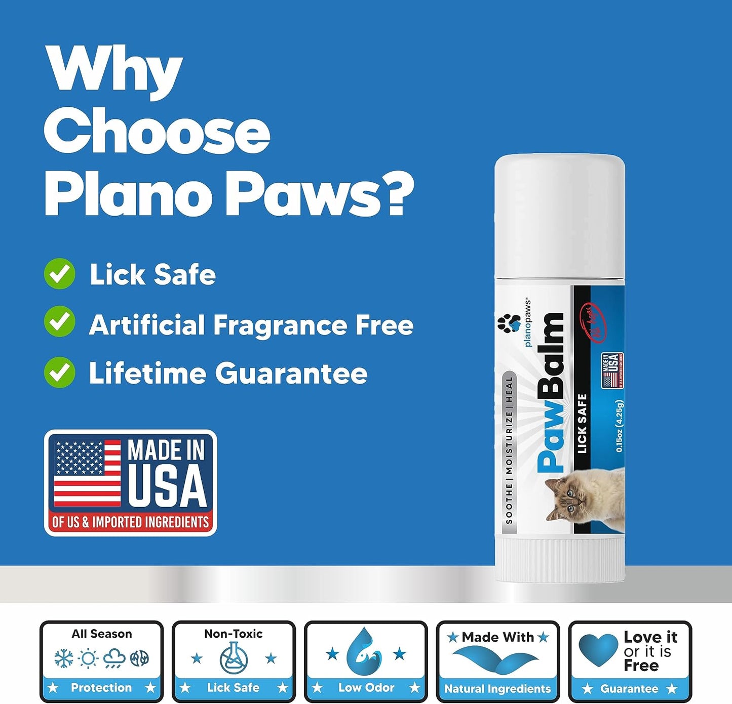 Close up of dry cat paw before using Planopaws balm