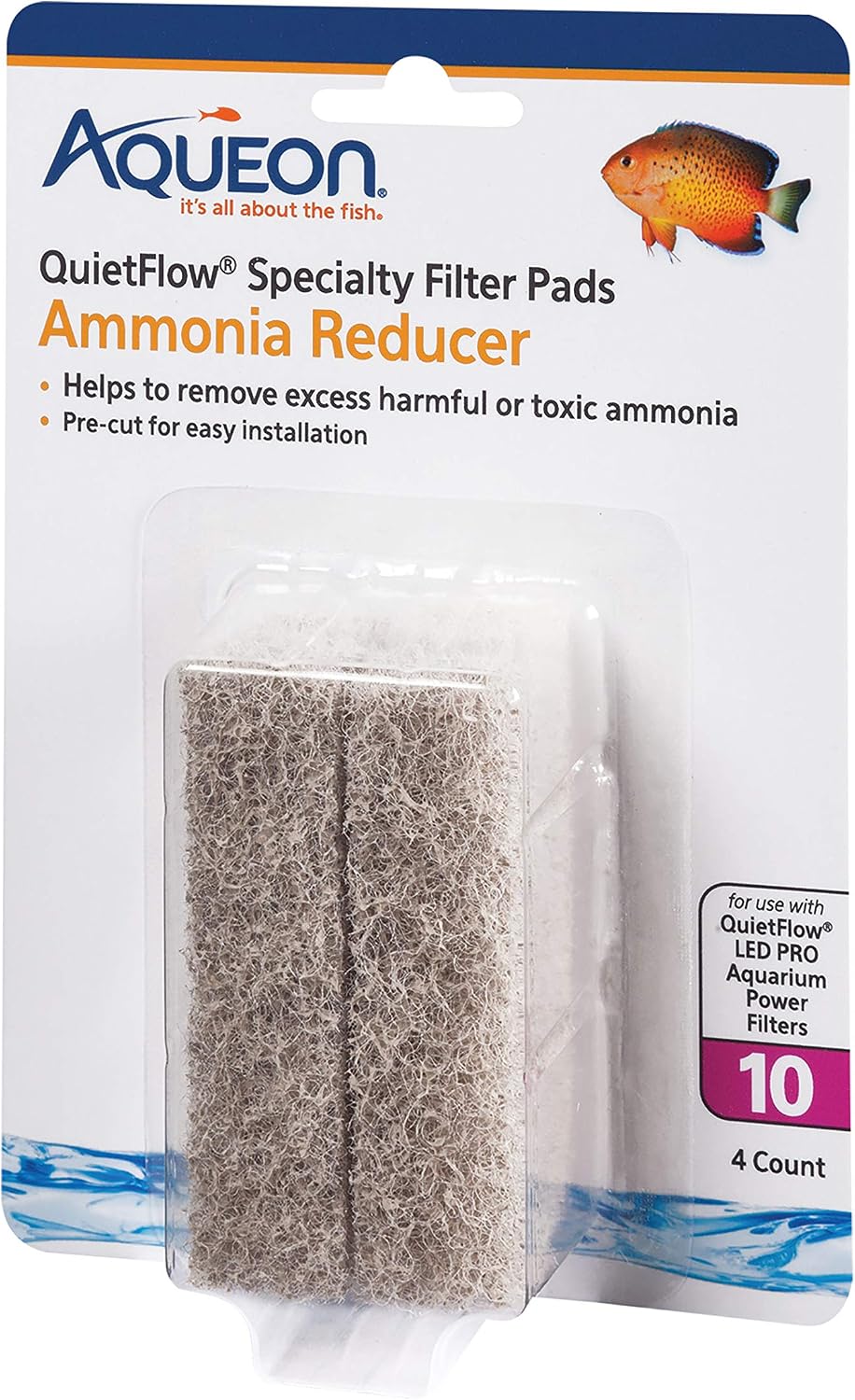 Aqueon QuietFlow LED PRO ammonia reducer filter pads front view