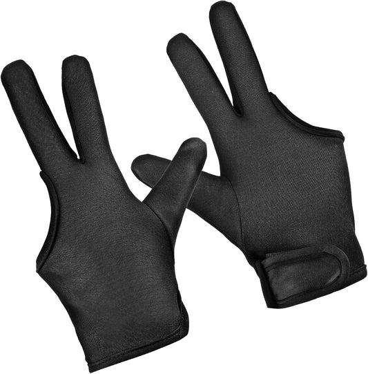 Geyoga heat resistant hair styling gloves front view showing three finger design