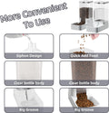 NKECOBJI 3.8 Liters capacity dog food dispenser and automatic cat waterer station in white color