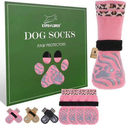 EXPAWLORER Dog Socks for Hot Pavement to Prevent Licking Paws, Non-Slip Dog Grippy Booties Shoes for Hardwood Floors, Traction Control Boots & Paw Protectors for Small Medium Large Senior Dogs BlackXL - Image 11