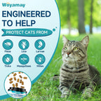 Woyamay natural oral flea supplement for kittens and adult cats jar layout