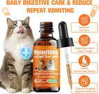 Using Qanoreth liquid supplement dropper to treat cat nausea and retching