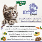 Emerald Pet hairball control treats bowl presentation