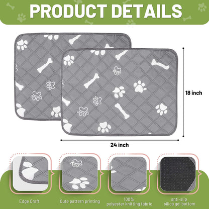 PatiencET 18 by 24 inch pet training pad placed in a dog kennel