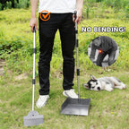 Compact medium dog waste removal tools stored neatly inside a garage setup