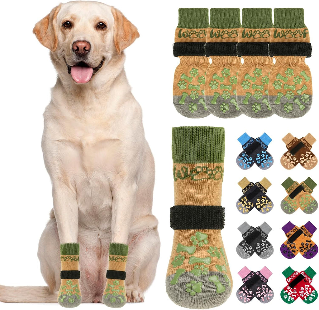 KOOLTAIL Dog Socks Shoes for Hot Pavement to Prevent Licking Paws, Winter Dog Boots&Paw Protector for Hardwood Floors Anti Slip,Traction Control Grip Booties for Small Medium Large Senior Dogs,Black M - Image 13