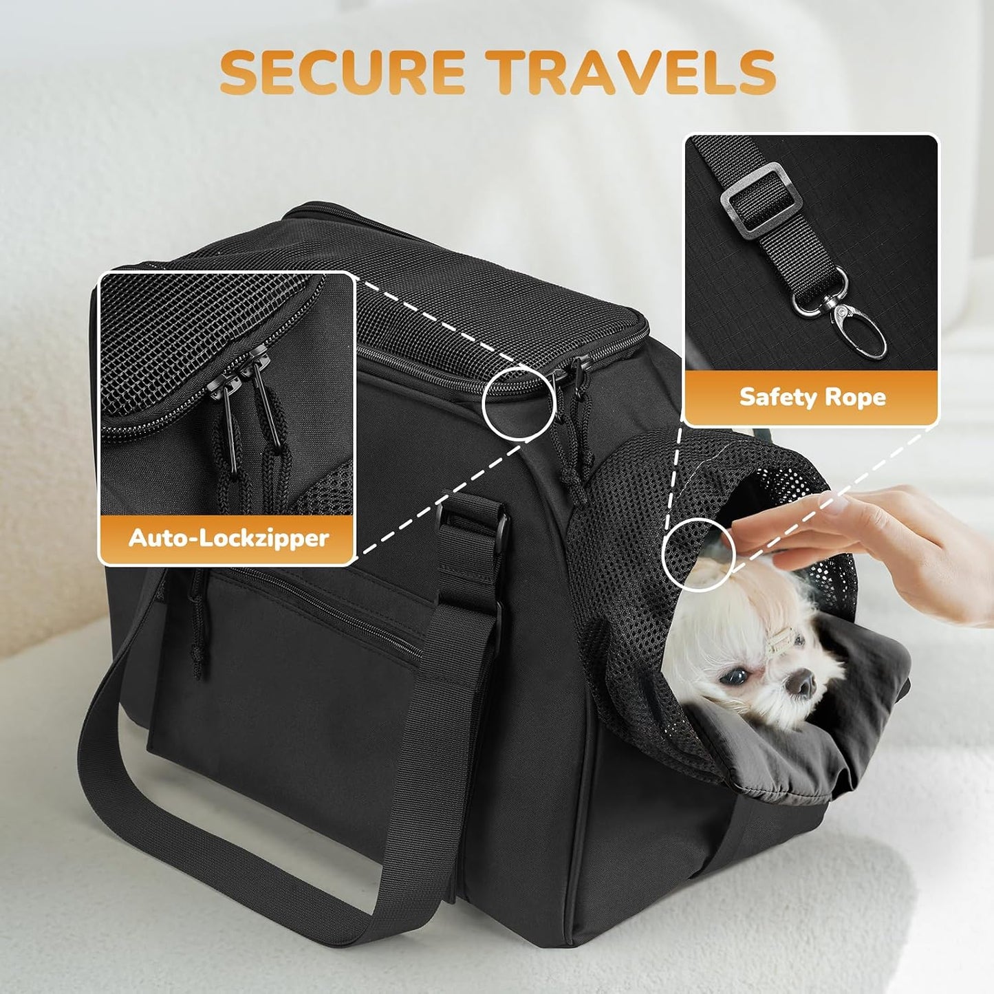 BurgeonNest dog carrier strap and handle design