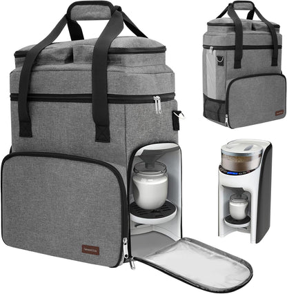 GarmentGlide carrying case front view showcasing premium waterproof travel bag for baby formula mixer.