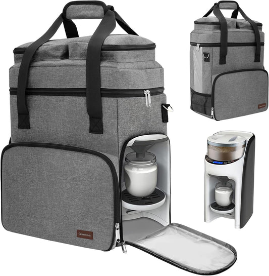 GarmentGlide carrying case front view showcasing premium waterproof travel bag for baby formula mixer.