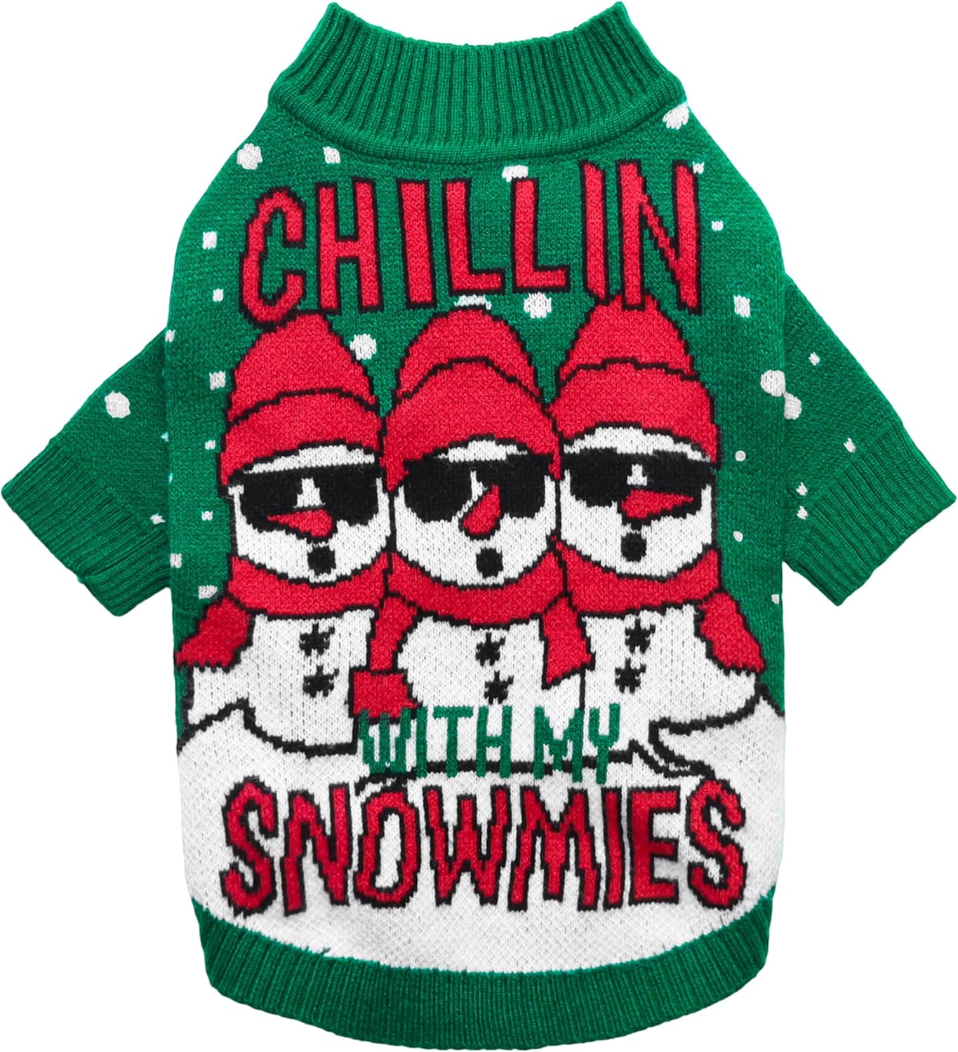Fitwarm Funny Sheep Sweater, Thermal Winter Clothes for Small Dogs, Holiday Outfit, Pullover Jumper, Black, Green, White, Large - Image 13