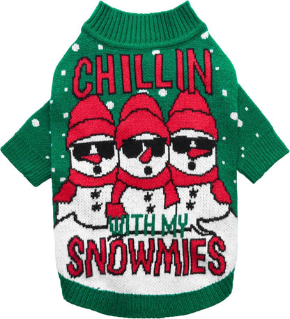 Fitwarm Funny Sheep Sweater, Thermal Winter Clothes for Small Dogs, Holiday Outfit, Pullover Jumper, Black, Green, White, Large - Image 13