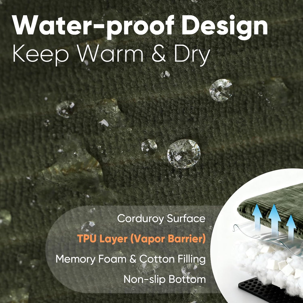 FUKUMARU washable dog bed showing the dual zipper removal system of the cover