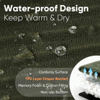FUKUMARU washable dog bed showing the dual zipper removal system of the cover
