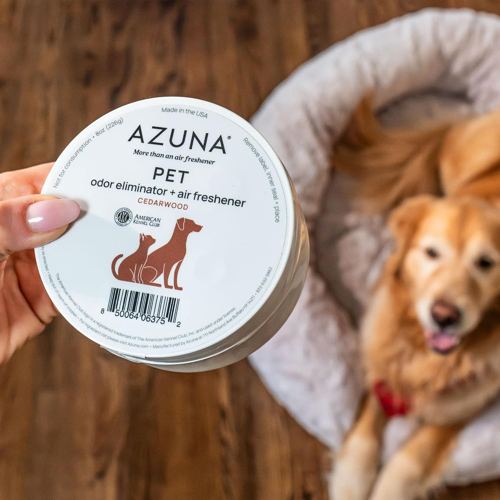 Azuna Pet Odor Eliminator for Strong Odor Gel | Plant Powered Australian Tea Tree Oil | Dog and Cat Room Deodorizer | Child and Pet Safe Air Fresheners for home | Cedarwood Scent | 8oz Pod - Image 9