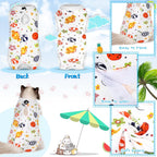 Kacctyen six piece kitten recovery outfit set in various playful prints.