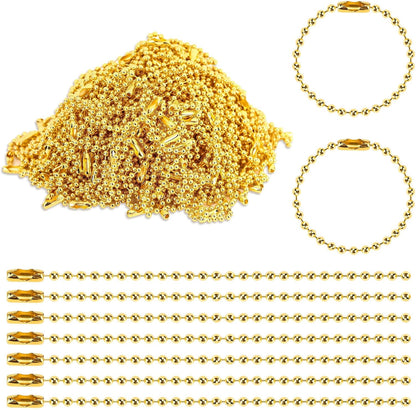 1000 pcs 3.9 in Ball Chains Keychain Tag Keychain Ball Chain Bulk,Beaded Chain Connector Chains for Keychains,Dog tag Chain Key Chain Links,Silver Nickel Plated Metal 2.4mm Ball Bead Chains - Image 10
