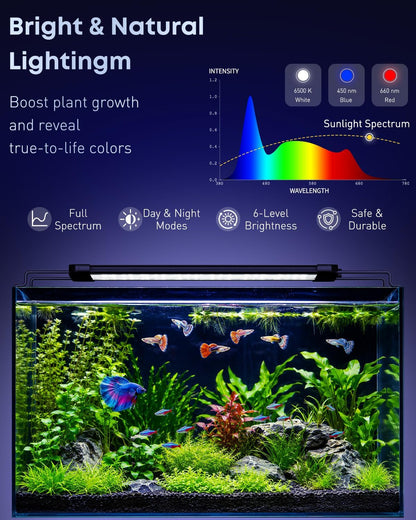 Pawfly fish tank light extendable brackets extended