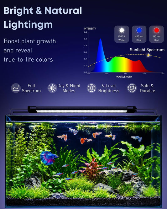 Pawfly fish tank light extendable brackets extended