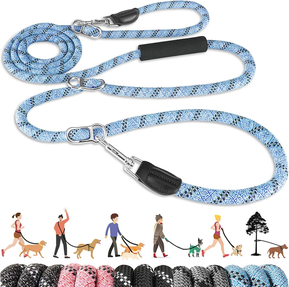 Lukovee hands free dog leash front view