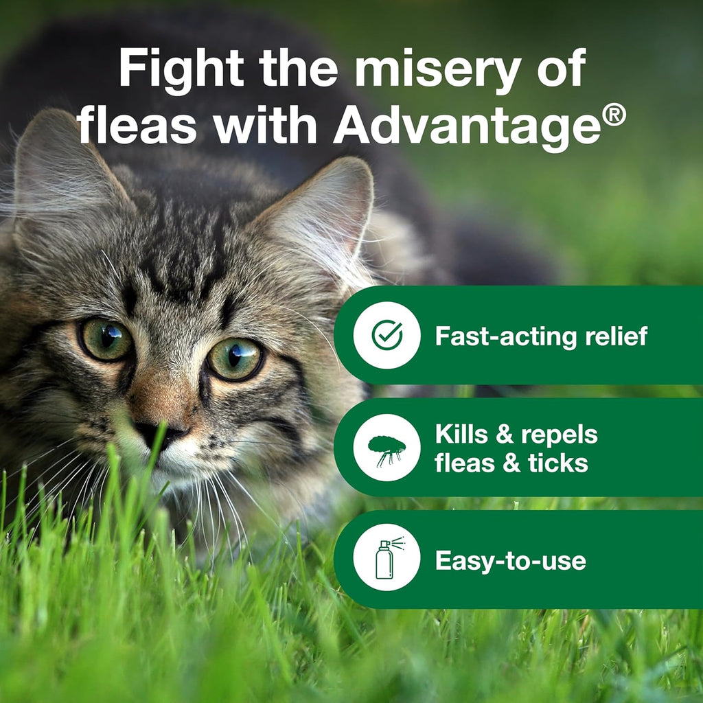 Advantage cat flea treatment spray side view