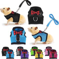 YiePhiot guinea pig harness and leash front view showing blue soft mesh vest