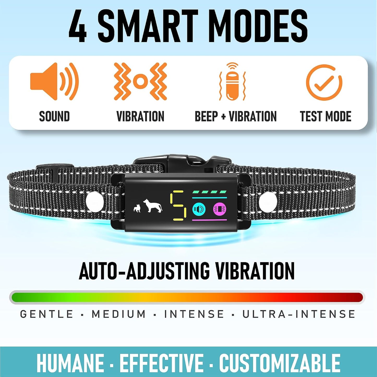 Side profile of Stopwoofer waterproof dog collar