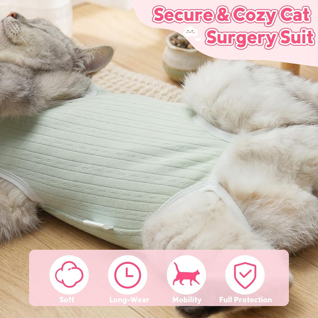 Rear view of Coppthinktu cat suit showing litter box access