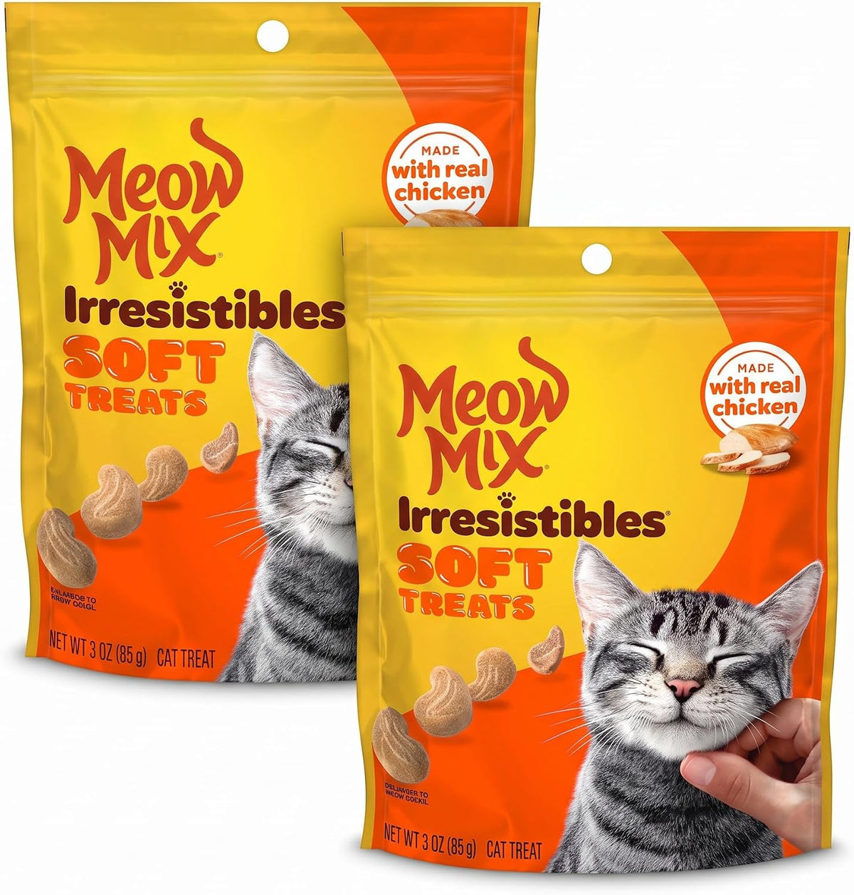 Meow Mix Irresistibles Soft Cat Treats, Chicken Recipe, 3 oz Pouches - Image 10