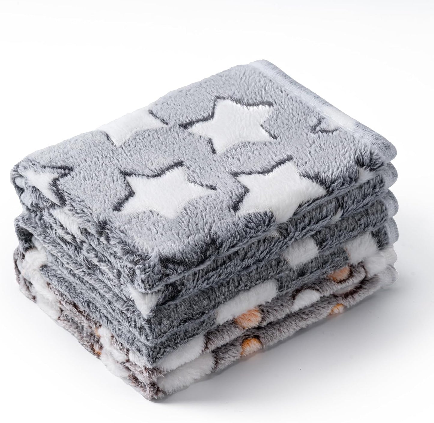 1 Pack 3 Blankets Super Soft Fluffy Premium Fleece Pet Blanket Flannel Paw Printed Throw for Dog Puppy Cat (Small 23x16'', Brown, Pink, White) - Image 9