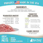 Authentic Raw Paws goat meat pet food 1 pound roll