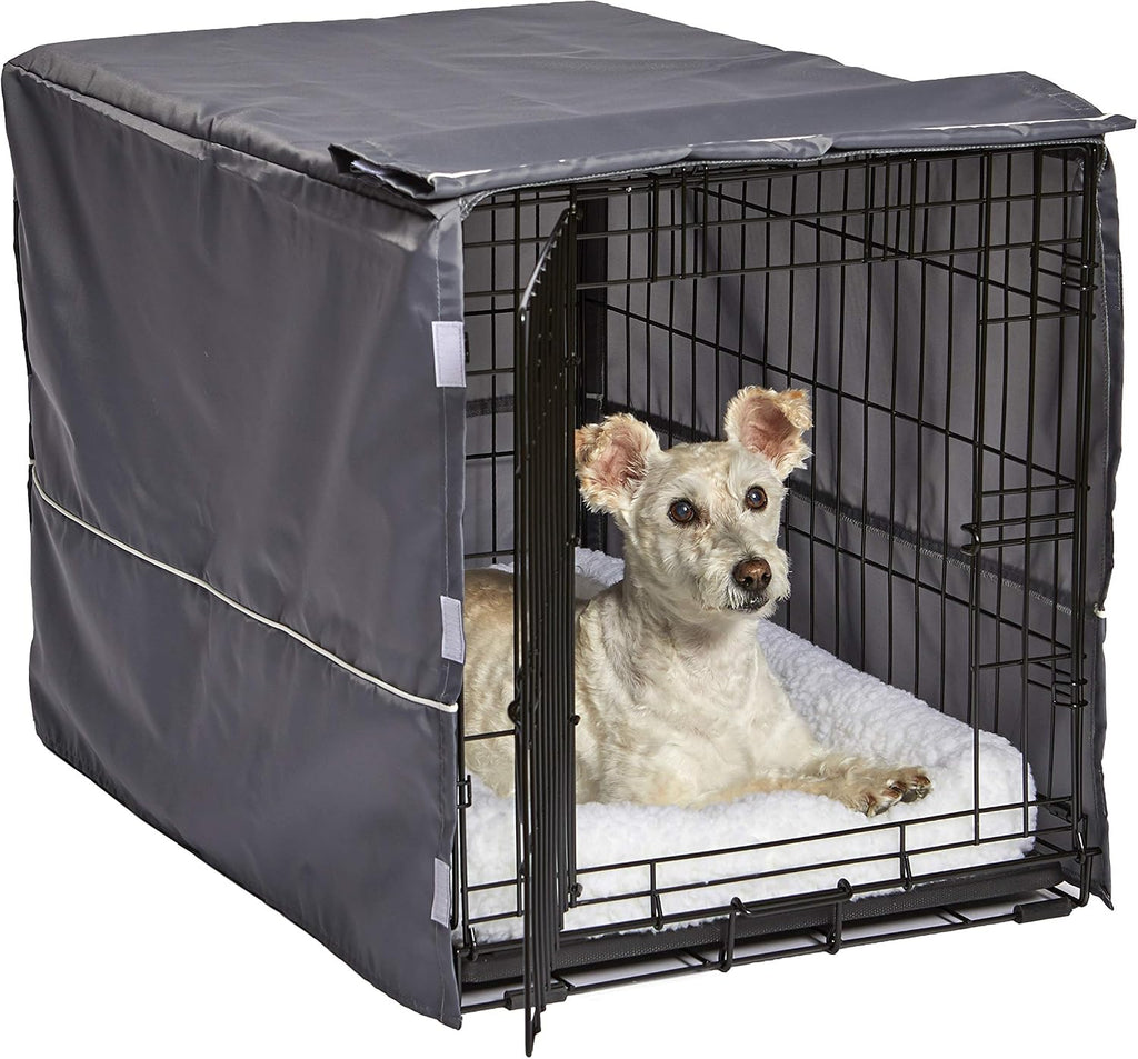 MidWest Homes for Pets Small Dog Crate Cover Featuring Teflon Fabric Protector, Poly-Cotton Privacy Kennel Cover Fits Most 24-inch Crates, Pink Designer Print, Machine Washable, Reduces Barking - Image 10
